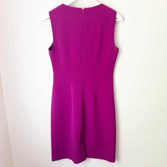 Elie Tahari Sheath Shift Sleeveless Dress in fuchsia l Size 4 - Picture 2 of 10